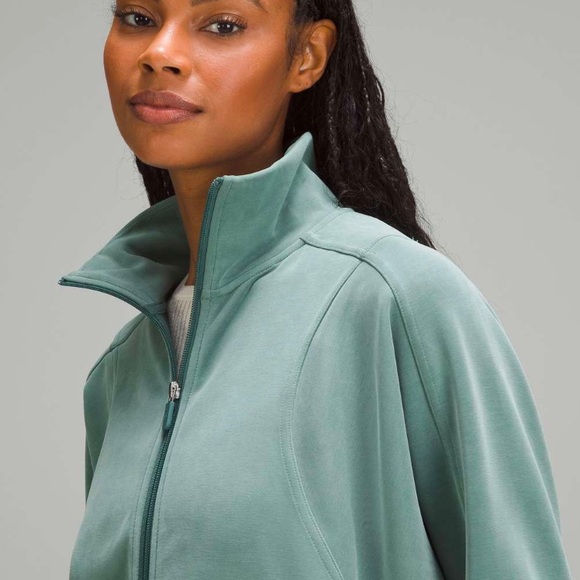 Lululemon Brushed Softstreme Funnel-Neck Zip Up Jacket Medium Forest Size 8 - Picture 5 of 12